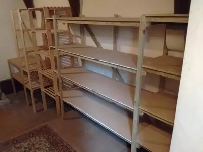 New storage rocks for the Priests Room
